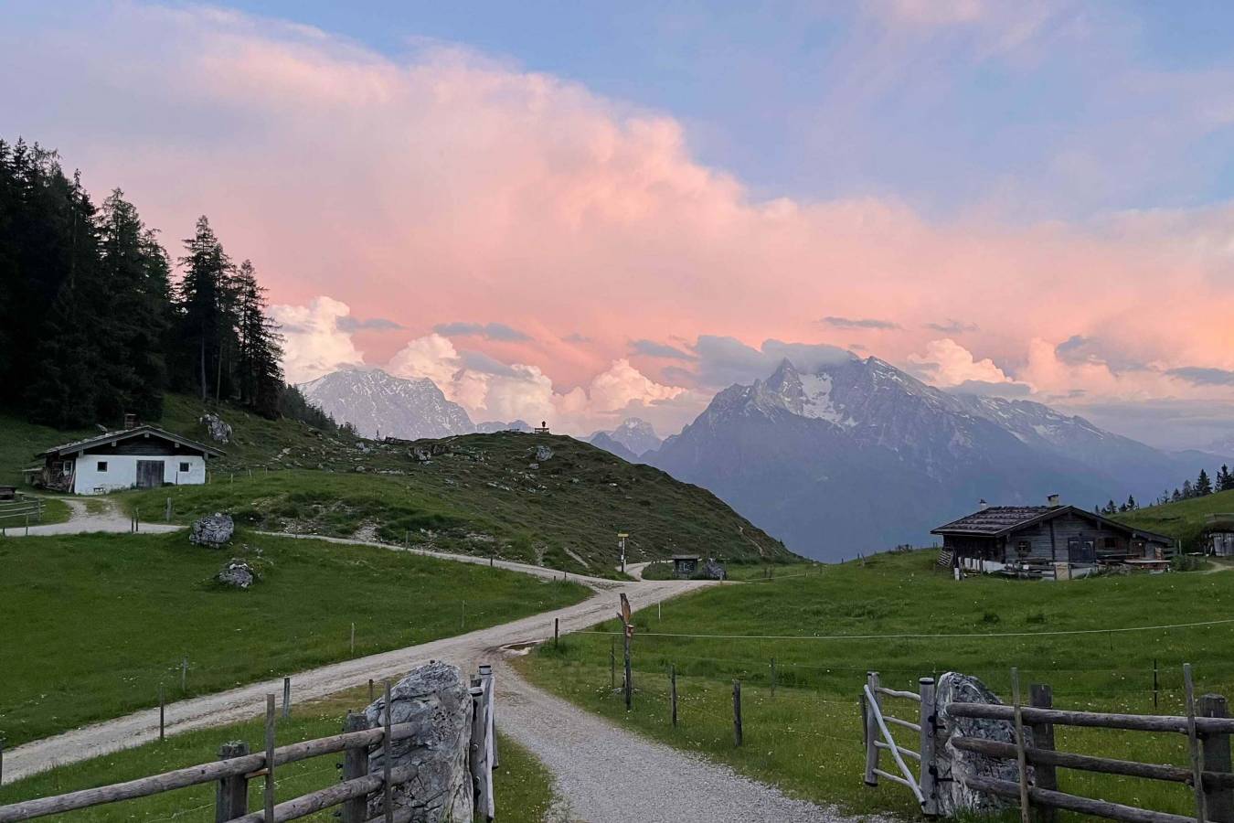 Lattengebirge Mordaualm Gschoßkaser Einkehr Brotzeit Kühe
