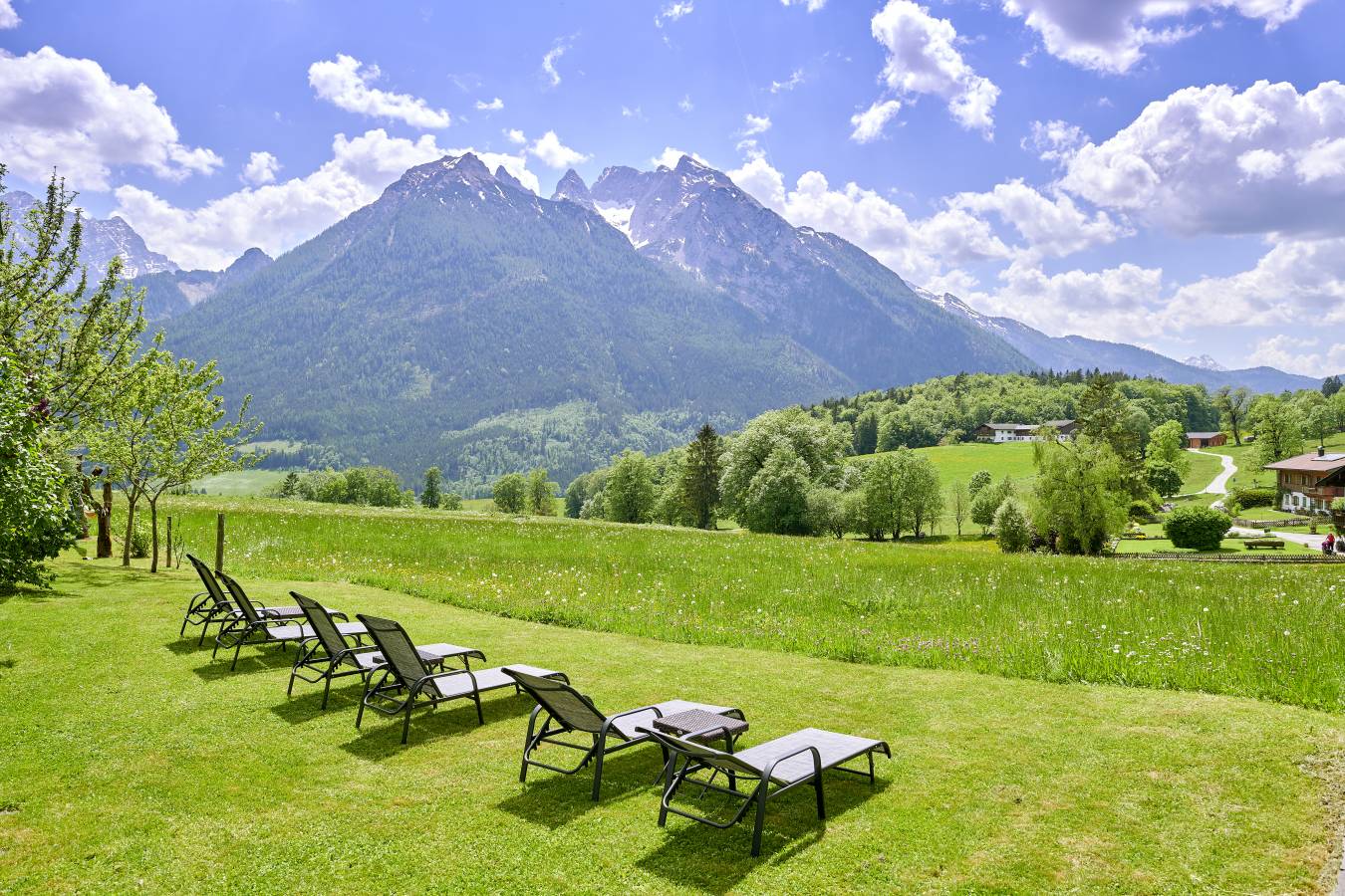 Bergwelt zum Greifen nah im Urlaub auf dem Bergbauernhof Gschoßlehen Ramsau